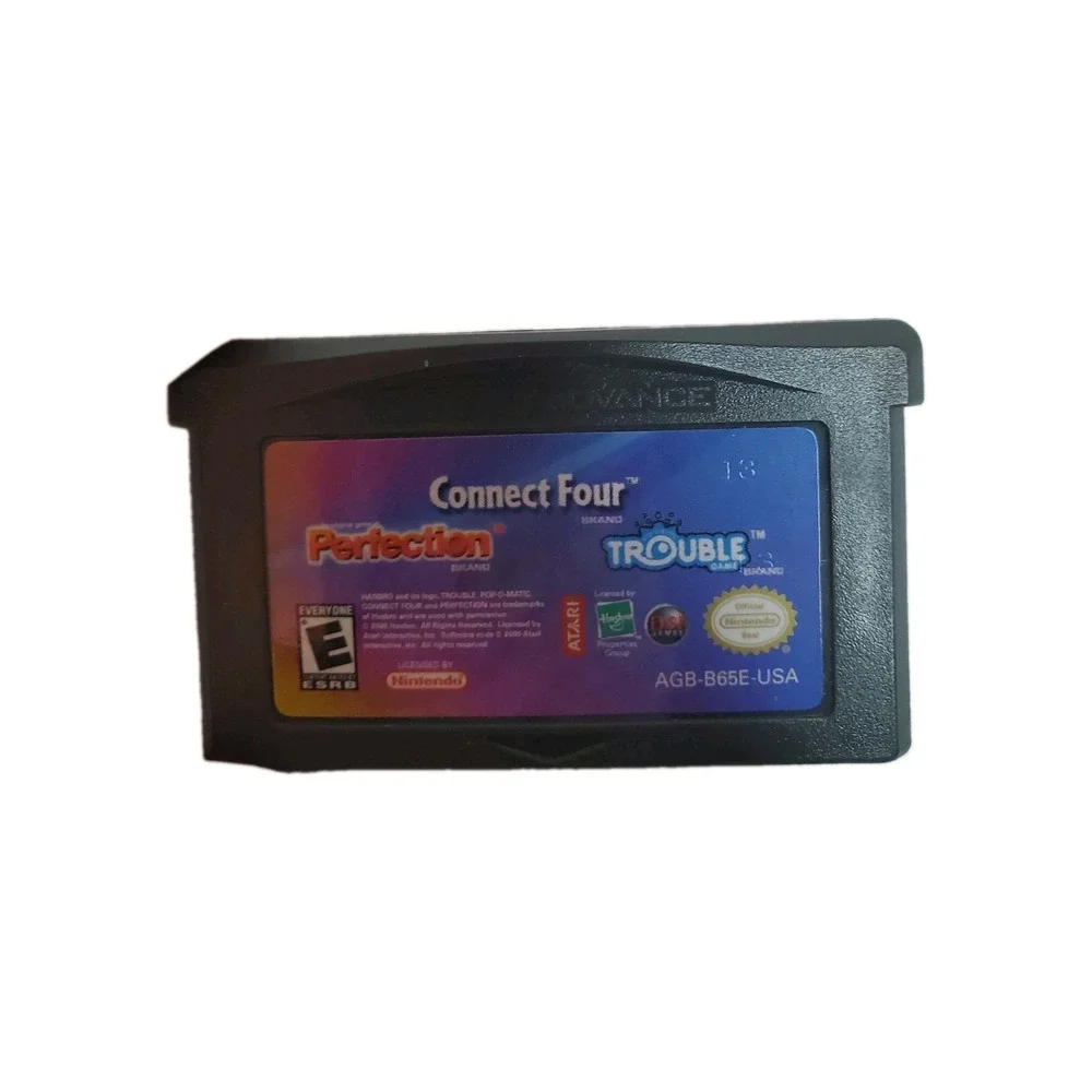Connect Four/Perfection/Trouble (Nintendo Game Boy Advance, 2005) Cartridge ONLY